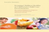 Keeping Children Healthy in California’s Child Care ...€¦ · Executive Summary Keeping Children Healthy in California’s Child Care Environments . Recommendations to Improve