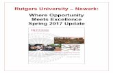 Rutgers University Newark: Where Opportunity … · Rutgers University – Newark: Where Opportunity Meets Excellence Spring 2017 Update 5 o Life after Debt: A series of workshops