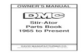 Stir-Ator Parts Book 1965 to Present · 4 Parts List Stir-Ator 1965 to Present New Stir-Ator Parts Books .....5 Switch Box