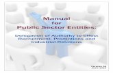Manual for Public Sector Entities · Recruitment is thus an inevitable HR function. ... Manual for Public Sector Entities: Delegation of Authority to effect Recruitment, ...