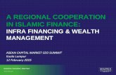 A REGIONAL COOPERATION IN ISLAMIC FINANCE · a regional cooperation in islamic finance: infra financing & wealth management asean capital market ceo summit kuala lumpur 12 february