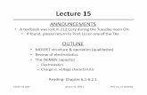 Lecture 15 - University of California, Berkeleyee105/fa07/lectures/Lecture... · 2007-10-26 · – Note thatthat thethe gategate isis usuallyusually dopeddoped thethe samesame typetype