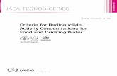 Criteria for Radionuclide Activity Concentrations for Food ... · criteria for radionuclide activity concentrations for food and drinking water