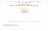 FAMILY NURSE PRACTITIONER - School of Nursingnursing.lsuhsc.edu/Preceptors/Docs/Preceptor manual - FNP 2011.pdf · MASTER IN NURSING FAMILY NURSE PRACTITIONER ... assigned for the