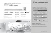Operating Instructions · 2005-03-08 · Model No. DMR-ES10 EG GN GC GCS For Asia For Continental Europe ... •We recommend using Panasonic discs. ... Disc …
