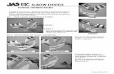 ELBOW DEVICE - Joint Active Systems · ELBOW DEVICE FITTING INSTRUCTIONS ... ADJUST POSITION OF FOREARM CUFF & SECURE STRAPS ... Rest stand on knee or table