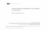 Third Party Litigation Funding in Europe - MasonLEC · 2 Third Party Litigation Funding in Europe Cento Veljanovski* I INTRODUCTION Third party litigation funding (TPLF) is where