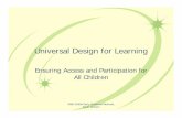 Universal Design for Learning - personal.kent.edupersonal.kent.edu/~sljackso/documents/Universal Design for Learning... · Universal design for learning is the design of environments,