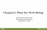 Virginia’s Plan for Well-Beingjchc.virginia.gov/2. Virginia's Plan for Well-Being CLR.pdf · Virginia’s Plan for Well-Being . Key Points/Assumptions •Health and well-being matters