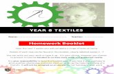YEAR 8 TEXTILES - Buttershaw · YEAR 8 TEXTILES Over the next 7 ... Week 1: Key Vocabulary Spelling Test Preparation ... On a piece of paper write down each part of the sewing machine