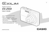 Digital Camera EX-Z500 - CASIO Official Websitesupport.casio.com/storage/en/manual/pdf/EN/001/EXZ500_EN.pdf · Digital Camera EX-Z500 User’s Guide K806FCM1DMX Thank you for purchasing