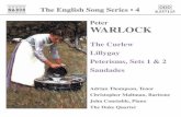 WARLOCK Peter 8.557115 The Curlew The English … · The English Song Series • 4 Peter WARLOCK The Curlew Lillygay Peterisms, Sets 1 & 2 Saudades Adrian Thompson, Tenor Christopher