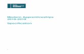 Modern Apprenticeships 2018-2019 Specification · 3 Modern Apprenticeships – Context The ITT (Appendix1) sets out our priorities for MAs and the MA Funding Contribution Rates for