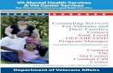 VA Mental Health Services & Vet Center Services · Counseling Services ... mental health services. 2. ... VA Mental Health Services & Vet Center Services For Returning Veterans and