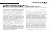 Update on Antiangiogenic Therapy for Metastatic … · 1 | The Angiogenesis Foundation Metastatic colorectal cancer (mCRC) is the third leading cause of cancer-related deaths in the