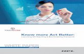 Know more Act Better - HCL Technologies · Know more Act Better: ... DCOR and CCOR are considered by KPI Benchmarking Tool ... SCOR PMG, APQC Total Supply Chain Management Costs X