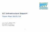 ICT Infrastructure Support Team Plan 2015/16 Council/Achieving our... · ICT Infrastructure Support Team Plan 2015/16 Team Manager: ... session, ensuring that the ... ICT have a work