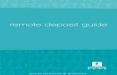 remote deposit guide · remote deposit guide. ... • Checks should be written in blue or black ink ... The purpose of the check retention and destruction requirements