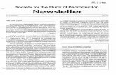 Society for the Study of Reproduction Newsletter · Society for the Study of Reproduction Newsletter ... {artman awardees may be included as SSR ... Society can become involved in
