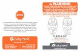 WARNING - babytrend.com · 9.2 Using your Baby Trend Safety Seat with a Baby Trend Stroller ... register this restraint to be reached in a recall. Send your name,