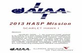 2013 HASP Mission - laspace.lsu.edulaspace.lsu.edu/hasp/groups/2013/science_report/Payload_05/IIT... · 2013 HASP Mission SCARLET HAWK I. ... plishments this year to the generous