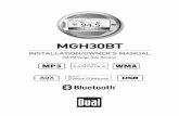 MGH30BT - Dual · INSTALLATION/OWNER'S MANUAL AM/FM Gauge Hole Receiver Front ... Tune / Track Up ... The MGH30BT offers rear RCA auxiliary input ports for