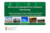 2015-11-13 Norms and Standards Emission Monitoring€¦ · Objecve This presentaon provides an overview of the current emission requirements as speciﬁed under minimum emission standards,
