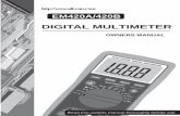 DIGITAL MULTIMETER - all-sun · EM420A/420B DIGITAL MULTIMETER OWNERS MANUAL V Read this owners manual thoroughly before use
