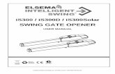 SWING GATE OPENER - Elsema · To adjust mechanical stoppers, follow the steps below: Step1. Remove the screws from both sides of the ... iS300/iS300D/iS300Solar SWING GATE OPENER