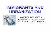 immigration and urbanization - Edl · period were European population growth and subsequent overcrowding, scarcity of land, unemployment and food shortages. Religious persecution