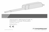 Thomson WhisperTrak™ Electric Linear Actuator · Thomson 2 Thomson WhisperTrak™ Electric Linear Actuator - Installation Manual - 2018-01 Version History Edition Reason for revision