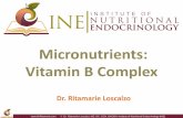Micronutrients: Vitamin B Complex - Amazon S3s3.amazonaws.com/drritamarie/materials/INE/INE-Micronutrients... · Micronutrients: Vitamin B Complex ... B11 Salicylic Acid Not technically