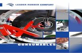 LEADER RUBBER COMPANY - Leader Tread€¦ · INDEX Couplers, Adaptors, Fittings and O Rings Knives, Blades & Handles Mounted Stones Markers Carbide Cutters Flat Face Rasps Cup & Sleeve