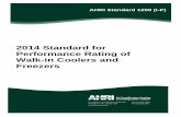 2014 Standard for Performance Rating of Walk-in … pdfs/AHRI... · 2014 Standard for . Performance Rating of . Walk-in Coolers and . Freezers -AHRI Standard 1250 (I-P)