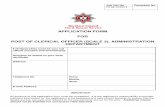 APPLICATION FORM FOR POST OF CLERICAL OFFICER … · Job Ref No Candidate No N136/12/2013 APPLICATION FORM FOR POST OF CLERICAL OFFICER (SCALE 3), ADMINISTRATION DEPARTMENT Full Name