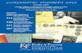 NUMISMATIC EPHEMERA SALE - .graphs, numismatic literature, currier & ives prints, plaques, military
