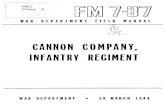 CANNON COMPANY, INFANTRY REGIMENT - 6th … 7-… · CANNON COMPANY, INFANTRY REGIMENT ... duty is reconnaissance for initial and subsequent ... group consists of the supply sergeant,