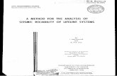 A METHOD FOR THE ANALYSIS OF SEISMIC RELIABILITY … · A METHOD FOR THE ANALYSIS OF SEISMIC RELIABILITY OF LIFELINE SYSTEMS CIVIL ENGINEERING STUDIES ... safety of structures to