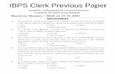 IBPS Clerk Previous Paper - wooe.in .IBPS Clerk Previous Paper. Directons ... given above and the