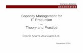Capacity Management for IT Production Theory and … · Capacity Management for IT Production … Theory and ... be included in the Capacity Planning model when they ... IT Production