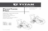 PowrTwin - Titan Tool USA Area/International... · 4.2 Preparing a new sprayer ... 6.3 Maintaining the hydraulic system ... portable electric lamps and plastic drop cloths ...