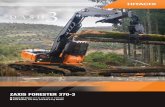 ZAXIS FORESTER 370-3 - Hitachi Construction · ZAXIS FORESTER 370-3 Engine Net Power: 271 hp (202 kW) @ 1,900 rpm Road Builder, Live Heel, and Butt & Top Models Vertis QCA 1300 19th