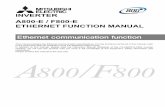 A800-E / F800-E ETHERNET FUNCTION MANUAL - … · INVERTER A800-E / F800-E ETHERNET FUNCTION MANUAL B Ethernet communication function 800 800 IB(NA)-0600628ENG-B(1611)MEE Printed