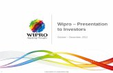 Wipro Presentation to Investors · Mega-alliance strategy places Wipro in a unique position in the world of consolidating „stacks ... Advanced Analytics (Predictive/ Optimize) 3.