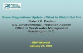 Green Regulations Update Robert K. Bastian U.S ... 2010/NBP_BobBastian_012710.pdf · Bob Bastian U.S. Environmental Protection Agency Office of Wastewater Management Washington, D.C.