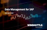 Data Management for SAP - winshuttle.com · Customer Master Web Form Automated Workflow SAP Integration. 12 Creating a Winshuttle script Map the fields Record the script Run on SAP.