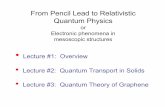 From Pencil Lead to Relativistic Quantum Physicskane/pedagogical/295lec1.pdf · From Pencil Lead to Relativistic Quantum Physics or ... 2. The Fundamental A ... • Landau quantization