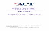 Electronic Student Record Layout - Home | ACT · 1 Electronic Student Record Layout High Schools September 2016 – August 2017 This document is designed to assist with the interpretation