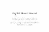 Psyllid Shield Model - citrusrdf.org · Psyllid Shield Model Validation, Field Trial Simulations James Keesling, Jo Ann Lee, Ross Ptacek September 18, 2014