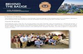 BEHIND THE BADGE - Raleigh · BEHIND . THE BADGE . ... Pictured: Gift card recipients and their families, ... partial power from a generator and slept in a damaged building, ...